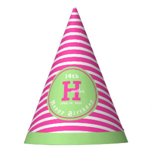 Chapeaux De Fêtes Frappes d'anniversaire rose ⎮ blanc Casquette du P