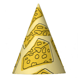 Chapeaux De Fêtes Fromage vintage Arrière - plan jaune sans soudure