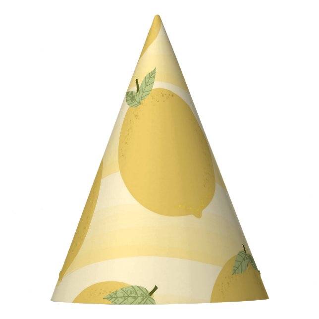 Chapeaux De Fêtes Fruit d'été Fruit jaune citron Aquarelle Fête (Devant)