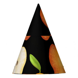 Chapeaux De Fêtes Fruits dessinés à la main, motif réaliste sans cou
