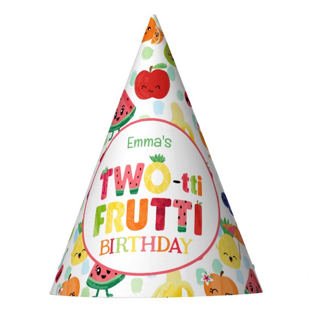 Chapeaux De Fêtes Frutti à deux tti Cutie Fruit 2e fête d'anniversai (Devant)