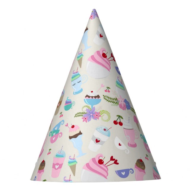 Chapeaux De Fêtes Fun Cupcake Sweets Motif de fête d'anniversaire (Devant)