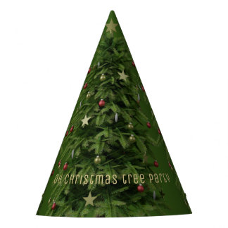 Chapeaux De Fêtes Fun Green Christmas Tree Papier Casquette de fête
