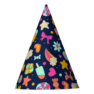 Chapeaux De Fêtes Fun Party Confetti Étoile, Coeur, Fleur, Popsicl
