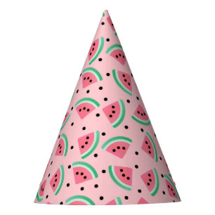 Chapeaux De Fêtes Fun Watermelon Slice Motif Summer Vibes
