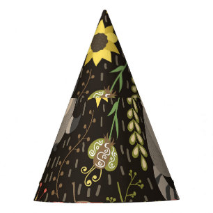 Chapeaux De Fêtes Funny Raccoons Vintage Illustration Motif
