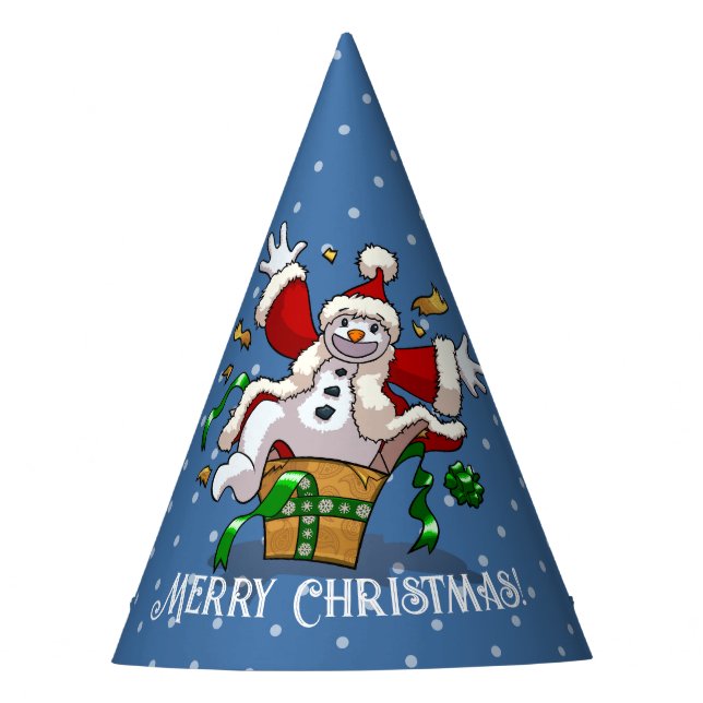 Chapeaux De Fêtes Funny Snowman Merry Christmas Surprise Cartoon (Devant)