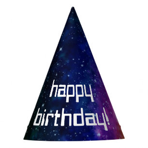 Chapeaux De Fêtes Galaxie colorée fête d'anniversaire