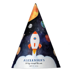 Chapeaux De Fêtes Galaxy Planètes Space Rocket Anniversaire de enfan