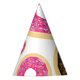Chapeaux De Fêtes Gâteaux Donuts Rose & Marron avec Décorations Mode