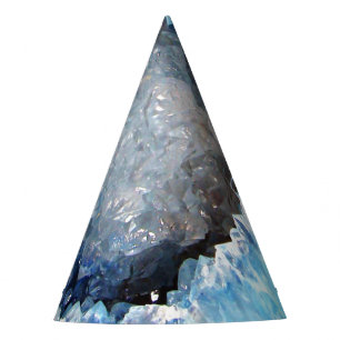 Chapeaux De Fêtes Géode de cristal bleu noir