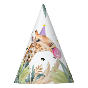 Chapeaux De Fêtes Giraffe Fête Animaux Safari Animaux sauvages Anniv