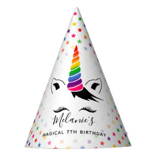 Chapeaux De Fêtes Glam Rainbow Unicorn Anniversaire