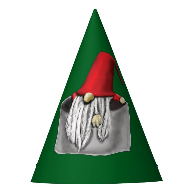 Chapeaux De Fêtes Gnome De Noël Dans Une Poche (Devant)