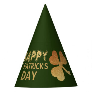 Chapeaux De Fêtes Gold Foil Shamrock, St Patrick's Day Party