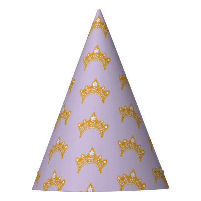 Chapeaux De Fêtes Golden Crown Lilac Girl Princess Birthday Hat (Devant)
