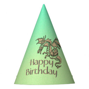 Chapeaux De Fêtes Golden Dragon Green Anniversaire