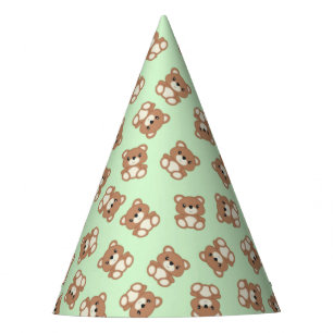 Chapeaux De Fêtes Green Teddy Bear fête d'anniversaire
