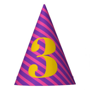 Chapeaux De Fêtes Grève rose et pourpre Âge d'anniversaire