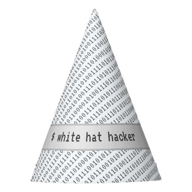 Chapeaux De Fêtes Hacker Casquette blanc pour costume simple ou Tech (Devant)