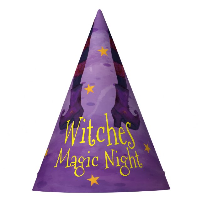 Chapeaux De Fêtes Halloween de la nuit magique des sorcières | Chape (Devant)