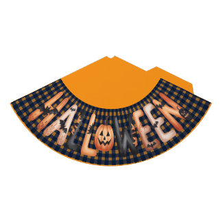 Chapeaux De Fêtes Halloween Gingham Lettering
