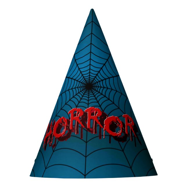 Chapeaux De Fêtes Halloween Party Red Horror Spider Web Blue Effraye (Devant)