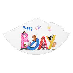 Chapeaux De Fêtes Happy Birthday Party Hat Baby Bears Party