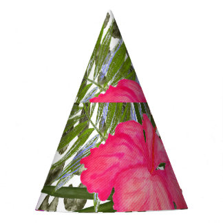 Chapeaux De Fêtes Hibiscus Animal : Aquarelle Motif sans joint.
