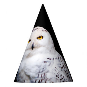 Chapeaux De Fêtes Hibou des neiges majestueux d'hiver