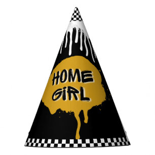 Chapeaux De Fêtes Hip hop Gold  Home Girl  Un anniversaire notoire