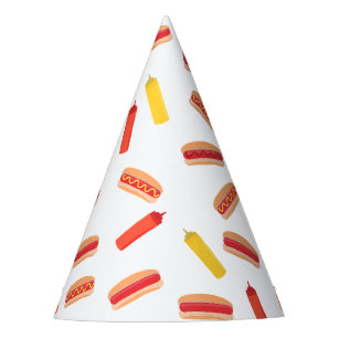 Chapeaux De Fêtes Hot Dog Fast Food Motif barbecue
