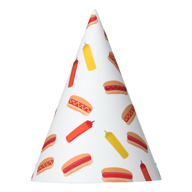 Chapeaux De Fêtes Hot Dog Fast Food Motif barbecue (Devant)