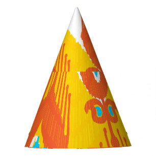 Chapeaux De Fêtes Ikat Fabric Motif : Ethnic Vintage Design.