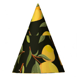 Chapeaux De Fêtes Illustration de citron : Motif peint à la main san