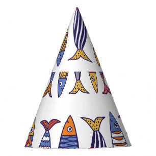 Chapeaux De Fêtes Illustration de poisson mignon : Enfants Arrière -
