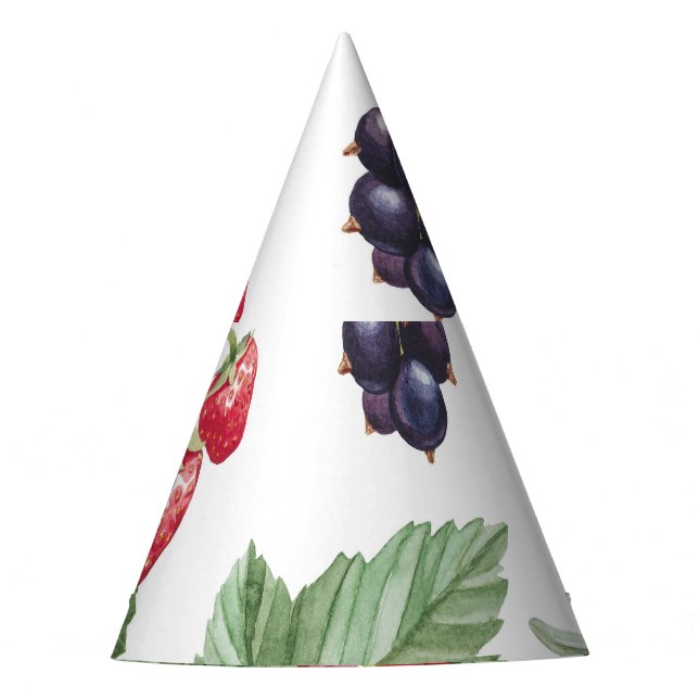 Chapeaux De Fêtes Illustration des baies d'aquarelle Motif sans join (Devant)