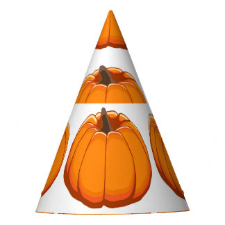 Chapeaux De Fêtes Illustration du motif de citrouille jaune vif.
