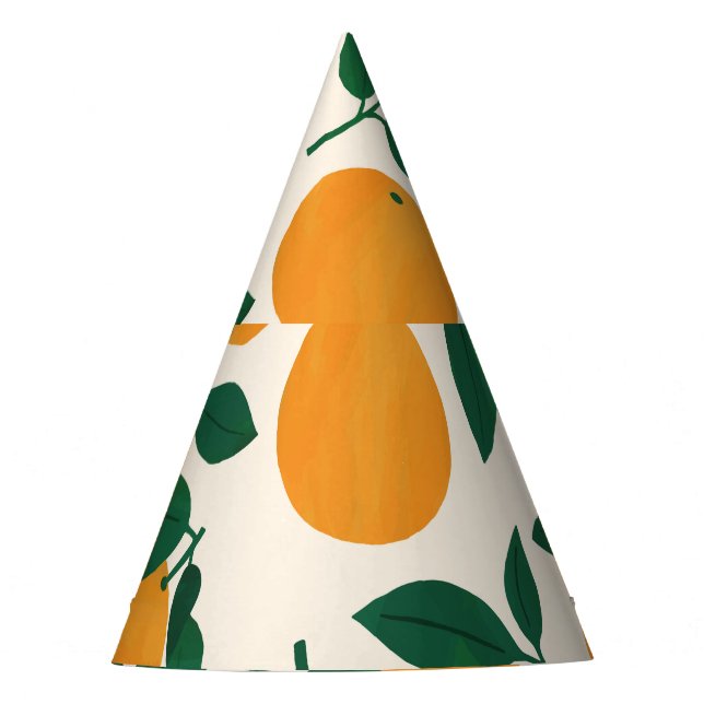 Chapeaux De Fêtes Illustration du Motif de fruits orange (Devant)
