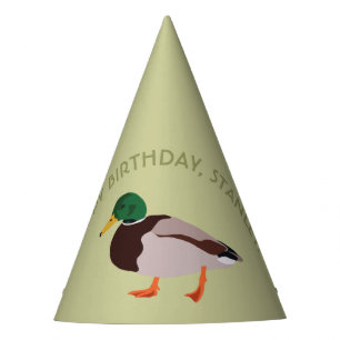 Chapeaux De Fêtes Illustration réaliste de Mallard Duck Personnalisé