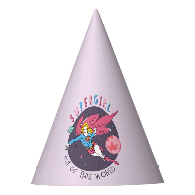 Chapeaux De Fêtes Illustration Supergirl volant vers le haut (Devant)