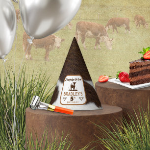 Chapeaux De Fêtes Imprimé Animal Fête de Taureaux Marron Anniversair