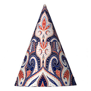 Chapeaux De Fêtes Indian Paisley : Médaillon Floral Sans Seamless.