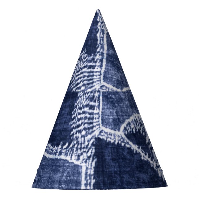 Chapeaux De Fêtes Indigo Patchwork : Texturé Checked Elegance (Devant)