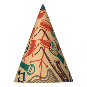 Chapeaux De Fêtes Instruments de musique Vintage Arrière - plan sans