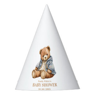 Chapeaux De Fêtes Invitation à la baby shower Ours en peluche, Peut