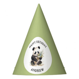 Chapeaux De Fêtes Invitation d'anniversaire de Panda Bamboo Garçons