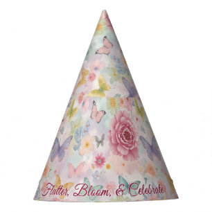 Chapeaux De Fêtes Jardin Pastel   Fleurs et Papillons