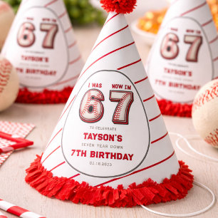 Chapeaux De Fêtes J'avais 6 ans, maintenant j'ai 7 ans – Baseball 7e