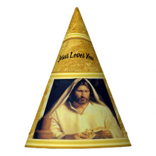 Chapeaux De Fêtes Jésus cassant la texture d'or de Matthew 14-13 de